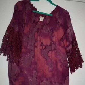 Indigo thread blouse